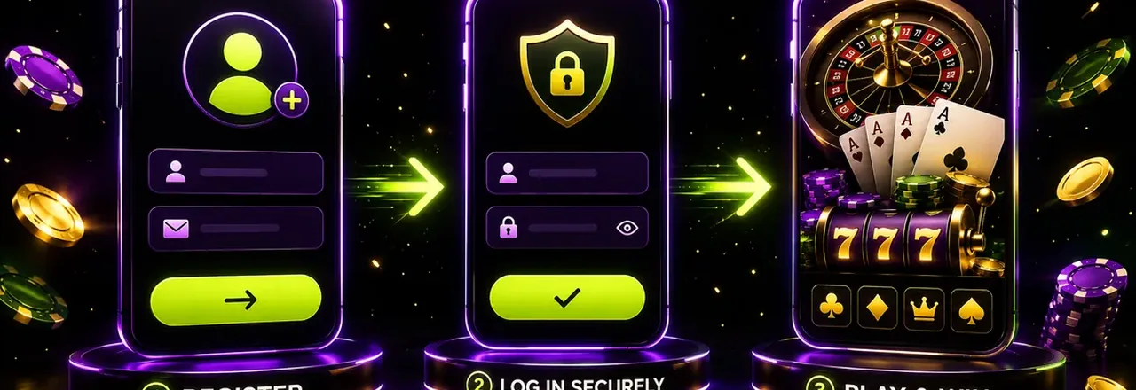 Смартфон с формой регистрации и монеты